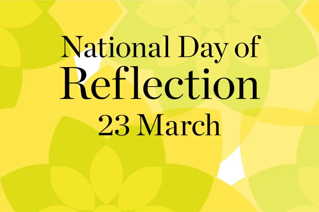 National Day of Reflection 23 march infographic