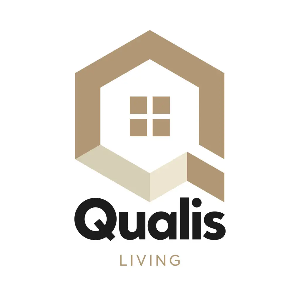 Qualis Living square logo with large icon in brown