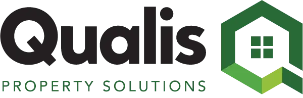 Qualis property solutions logo with green icon