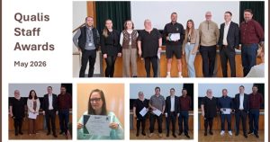 Qualis officers receiving awards for their work