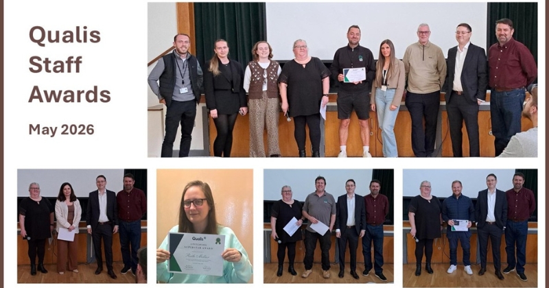 Qualis officers receiving awards for their work